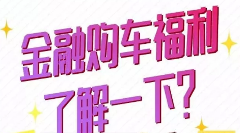 金融購(gòu)車福利了解一下？